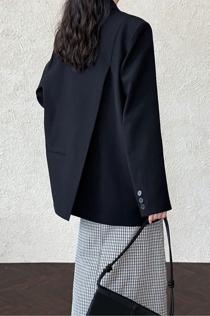 Split Back Relaxed Fit Blazer