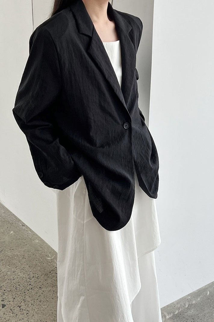 Lightweight Linen-Look Blazer