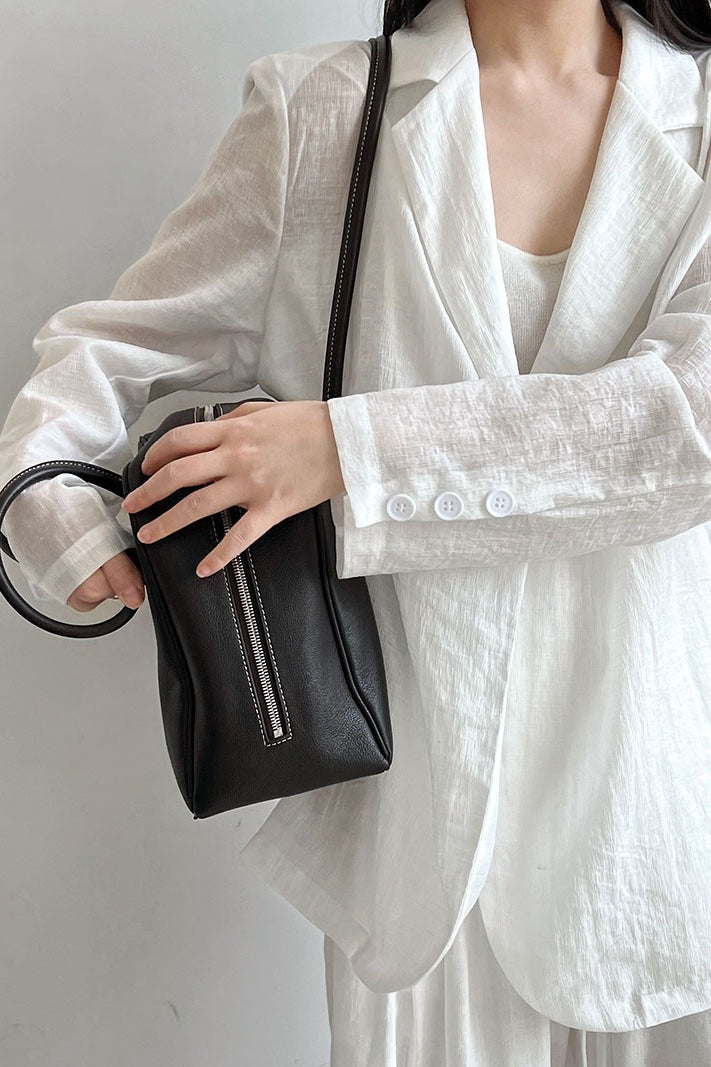 Lightweight Linen-Look Blazer