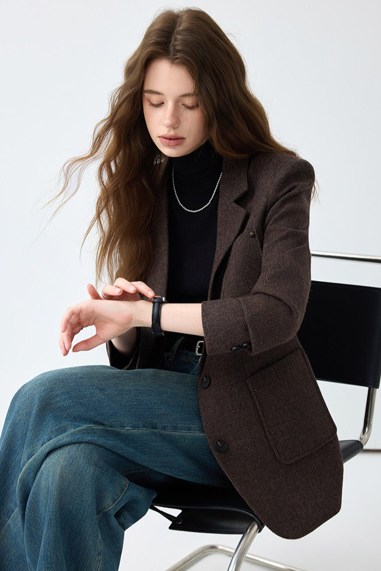 Maillard Brown Wool Blazer